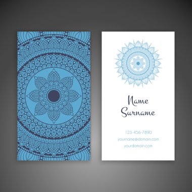 Kartvizit. Vintage dekor elementleri.