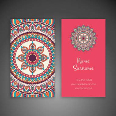 Kartvizit. Vintage dekor elementleri.