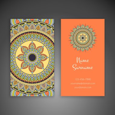 Kartvizit. Vintage dekor elementleri.