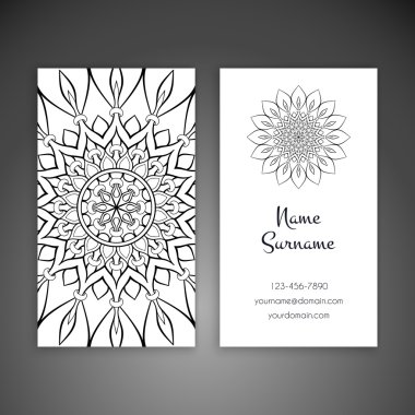 Kartvizit. Vintage dekor elementleri.