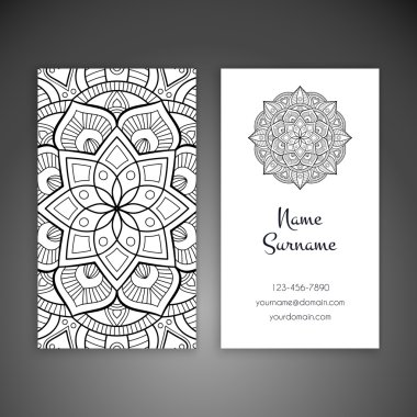 Kartvizit. Vintage dekor elementleri.