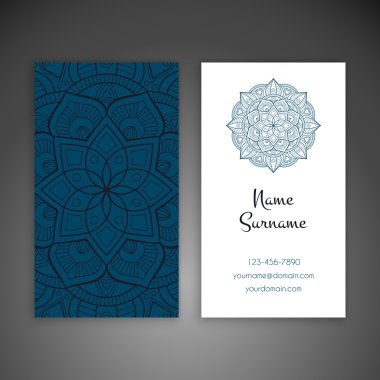 Kartvizit. Vintage dekor elementleri.