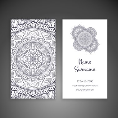 Kartvizit. Vintage dekor elementleri.