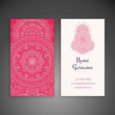 Kartvizit. Vintage dekor elementleri.