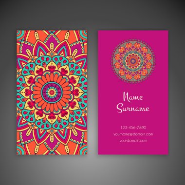 Kartvizit. Vintage dekor elementleri.