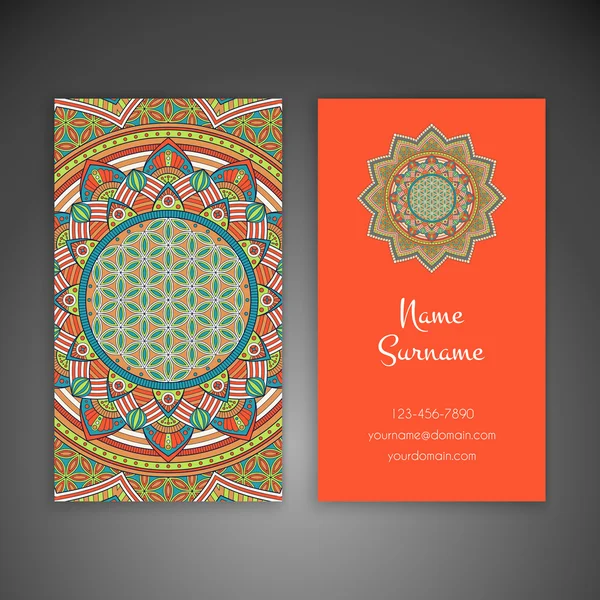 Kartvizit. Vintage dekor elementleri.