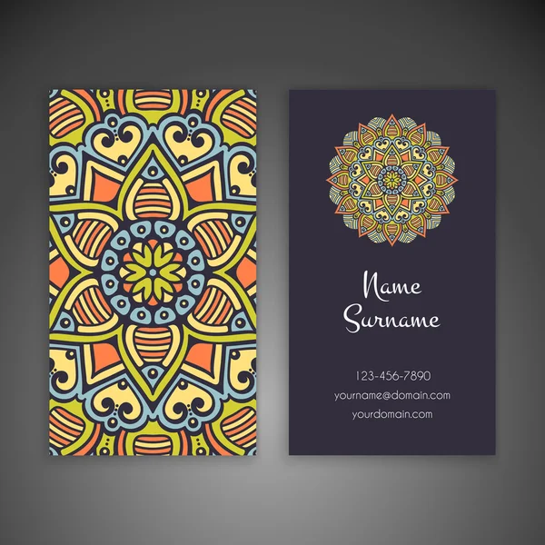 Kartvizit. Vintage dekor elementleri.