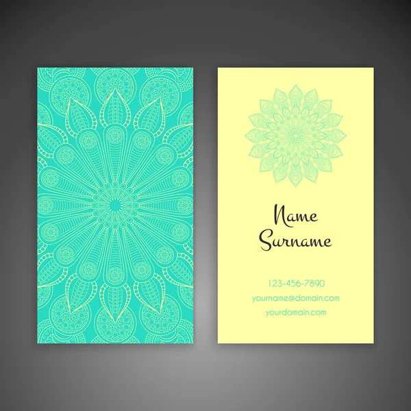 Kartvizit. Vintage dekor elementleri.