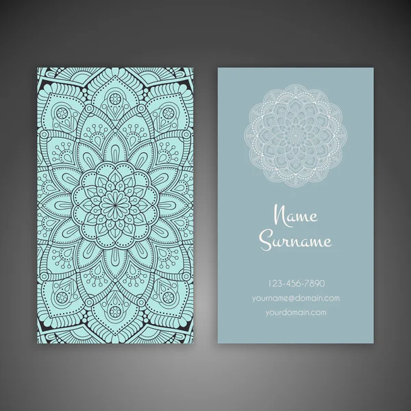 Kartvizit. Vintage dekor elementleri.