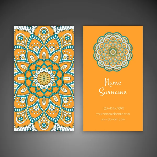 Kartvizit. Vintage dekor elementleri.