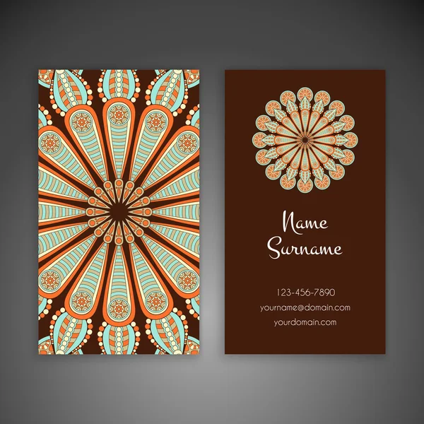 Kartvizit. Vintage dekor elementleri.