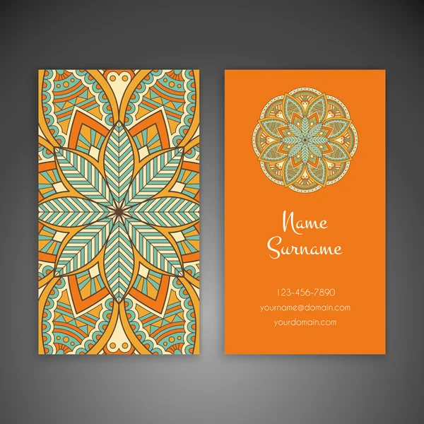 Kartvizit. Vintage dekor elementleri.