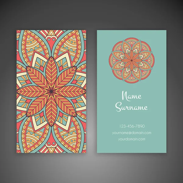 Kartvizit. Vintage dekor elementleri.