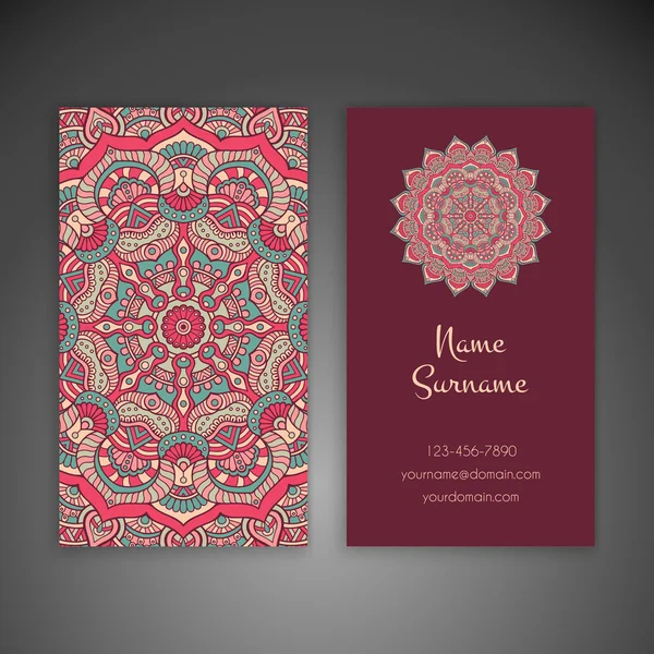 Kartvizit. Vintage dekor elementleri.