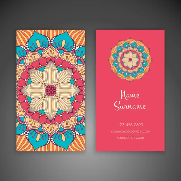 Kartvizit. Vintage dekor elementleri.