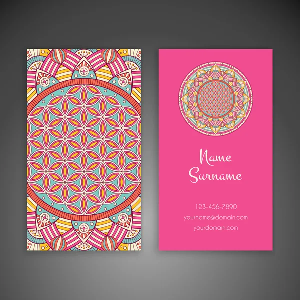 Kartvizit. Vintage dekor elementleri.