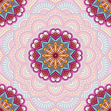 etnik çiçek seamless modeli