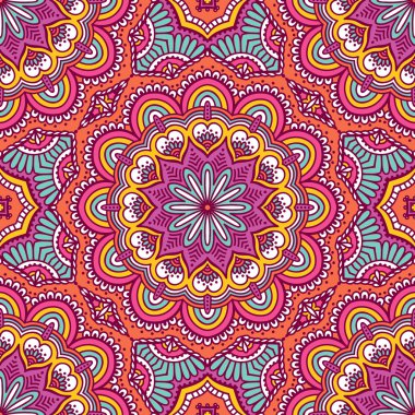 etnik çiçek seamless modeli