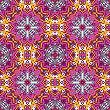 etnik çiçek seamless modeli