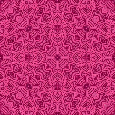 etnik çiçek seamless modeli