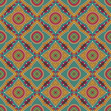 etnik çiçek seamless modeli