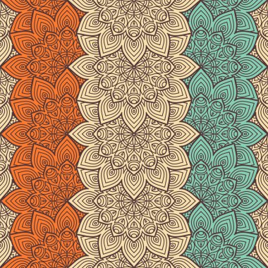 etnik çiçek seamless modeli