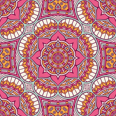 etnik çiçek seamless modeli