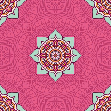 etnik çiçek seamless modeli