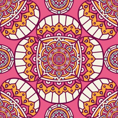 etnik çiçek seamless modeli