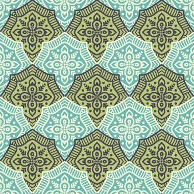 etnik çiçek seamless modeli