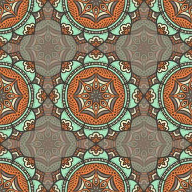 etnik çiçek seamless modeli