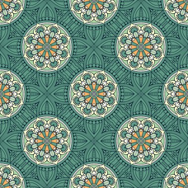 etnik çiçek seamless modeli