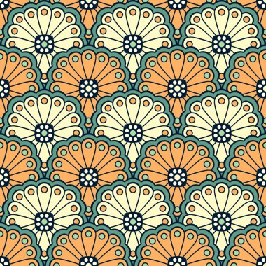 etnik çiçek seamless modeli