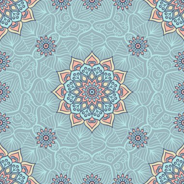 etnik çiçek seamless modeli