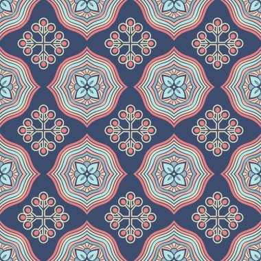 etnik çiçek seamless modeli