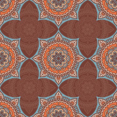 etnik çiçek seamless modeli
