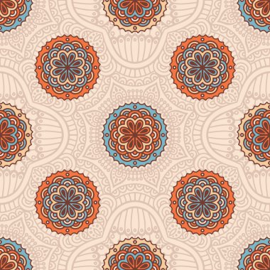 etnik çiçek seamless modeli