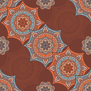 etnik çiçek seamless modeli