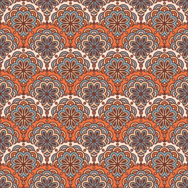 etnik çiçek seamless modeli