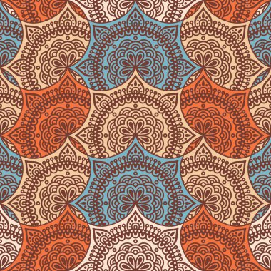 etnik çiçek seamless modeli