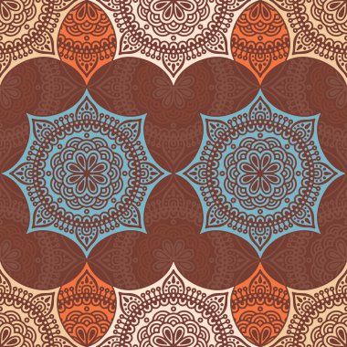 etnik çiçek seamless modeli