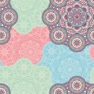 etnik çiçek seamless modeli