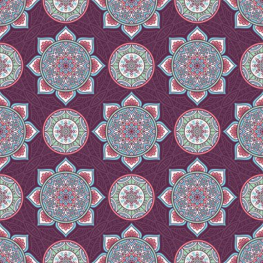 etnik çiçek seamless modeli