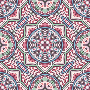 etnik çiçek seamless modeli