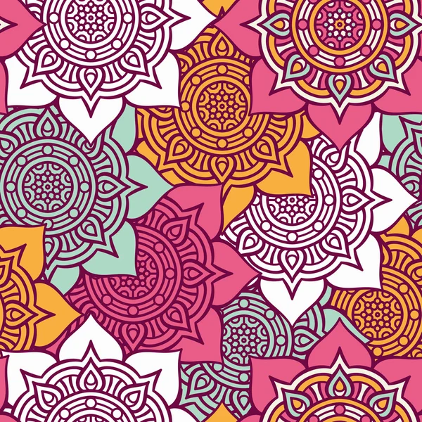 etnik çiçek seamless modeli