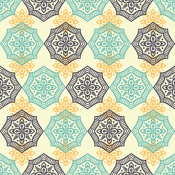 Ethnic floral seamless pattern — Stock Vector