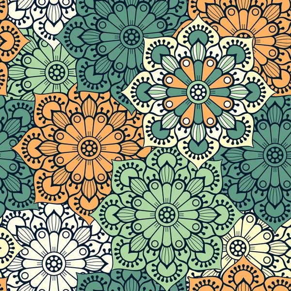 etnik çiçek seamless modeli