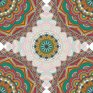 etnik çiçek seamless modeli