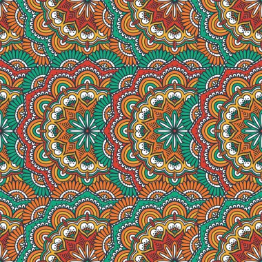 etnik çiçek seamless modeli