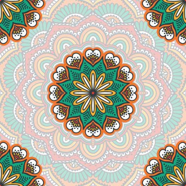 etnik çiçek seamless modeli